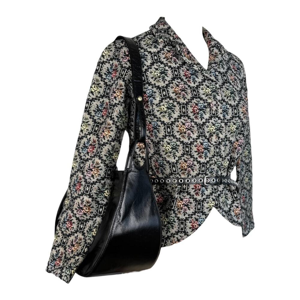 Vintage Gino R’de Monis Paris floral tapestry cropped jacket blazer